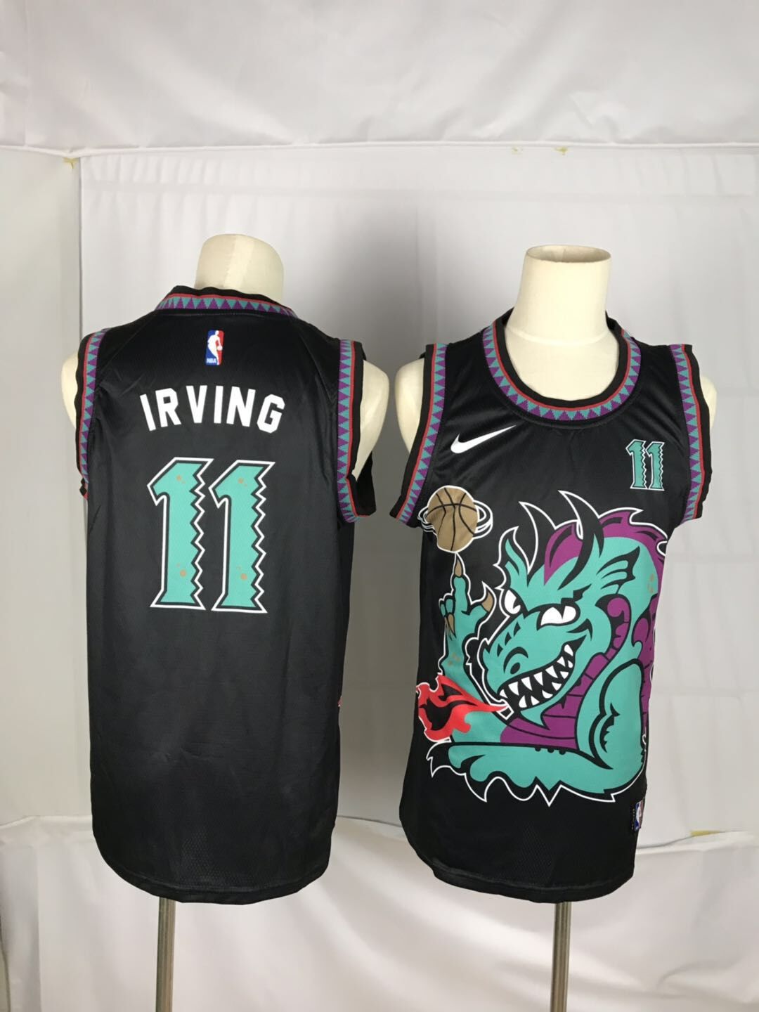 Men Brooklyn Nets #11 Irving Black dragon Nike 2021 Nike NBA Jersey